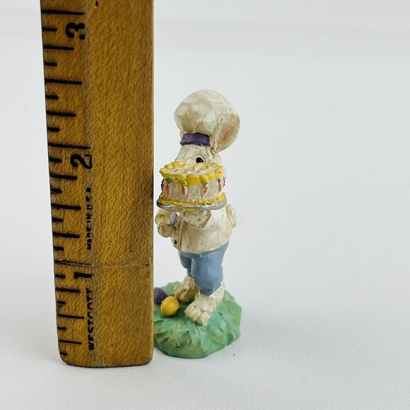 Cottontail Lane Baker Bunny Holding Cake Figurine Easter Midwest of Cannon Falls - Picture 4 of 5